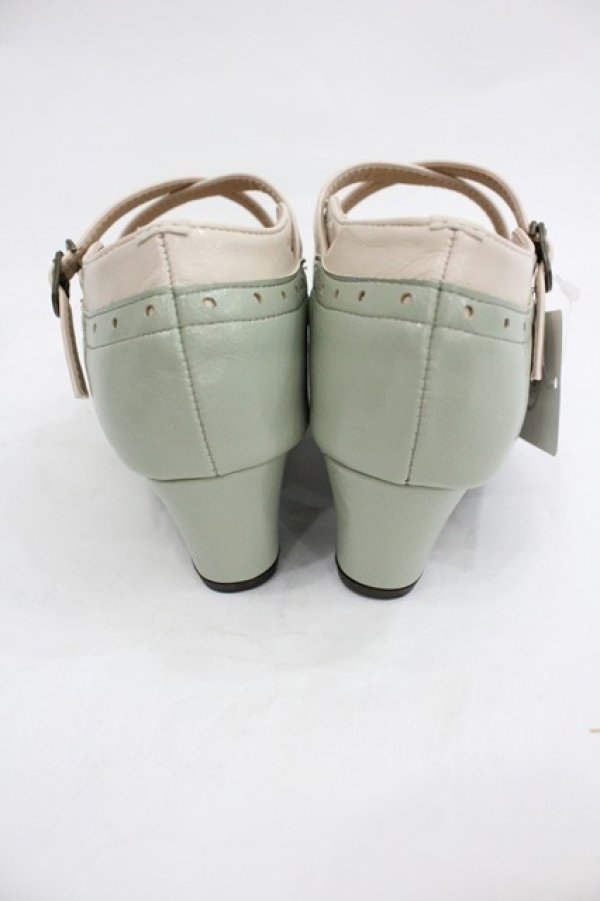画像3: axes femme / クロスストラップパンプス M グリーン I-26-03-05-007-AX-SH-SA-ZI (3)