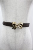 画像1: LOLITAその他(お買取対象外) / リボンモチーフベルト  ブラウンＸゴールド I-26-03-05-092-LO-ZA-SA-ZI (1)