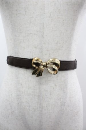 画像: LOLITAその他(お買取対象外) / リボンモチーフベルト  ブラウンＸゴールド I-26-03-05-092-LO-ZA-SA-ZI