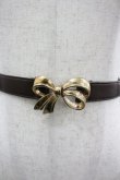 画像2: LOLITAその他(お買取対象外) / リボンモチーフベルト  ブラウンＸゴールド I-26-03-05-092-LO-ZA-SA-ZI (2)