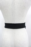 画像3: axes femme / 蝶ローズモチーフゴムベルト  黒Ｘゴールド I-26-03-05-093-AX-ZA-SA-ZI (3)