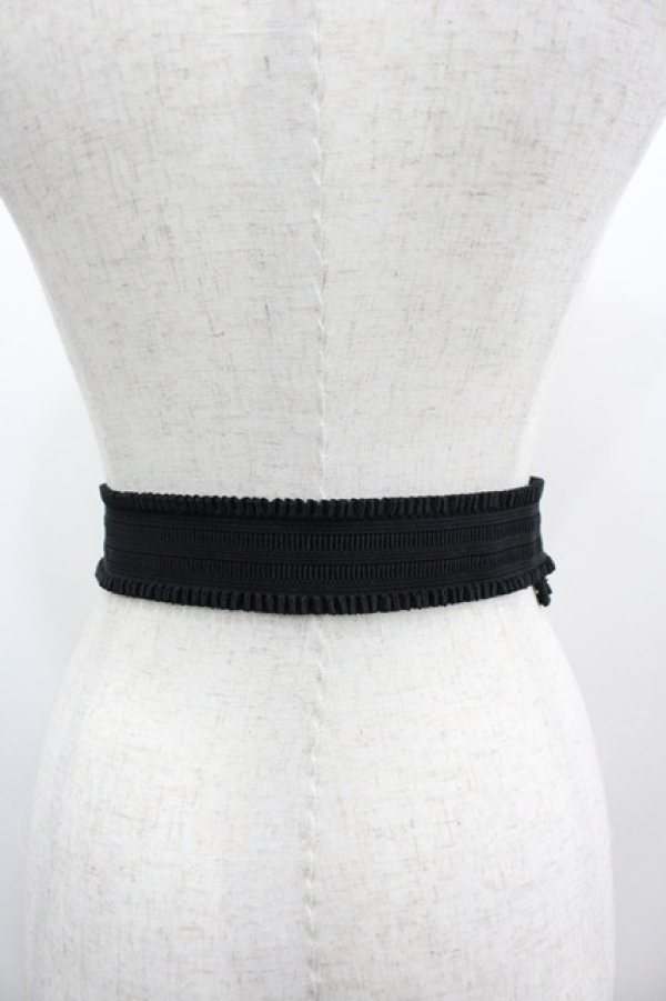 画像3: axes femme / 蝶ローズモチーフゴムベルト  黒Ｘゴールド I-26-03-05-093-AX-ZA-SA-ZI (3)