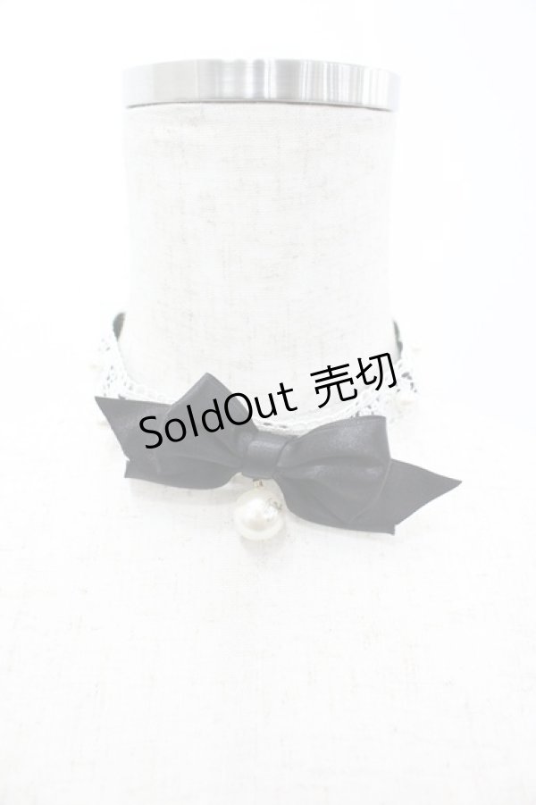 画像1: Angelic Pretty / Romanticパールチョーカー  黒Ｘ白 I-26-03-05-094-AP-AC-SA-ZI (1)