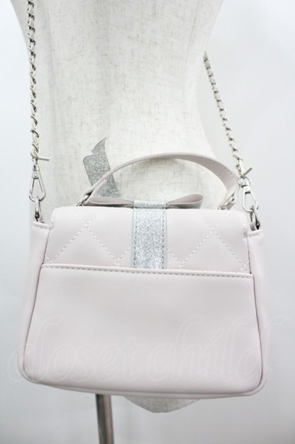 画像3: pium / プレゼントリボンキルティングミニバッグ  ピンク×シルバー I-26-03-05-098-0-BG-TE-ZI (3)