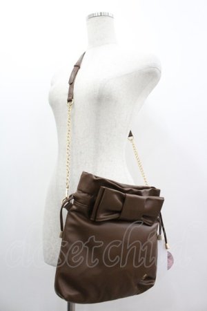 画像: m petit by misako / AMリボンキンチャクSLD  中茶 I-26-03-05-101-LO-BG-SA-ZI