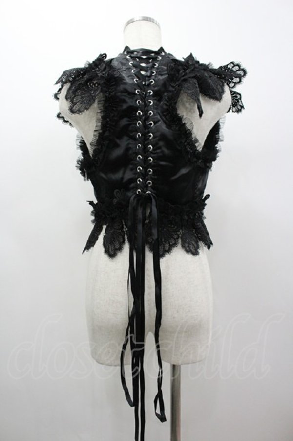 画像2: Triple fortune / スケルトンコルセット  黒 I-26-03-05-106-EL-TO-SA-ZI (2)