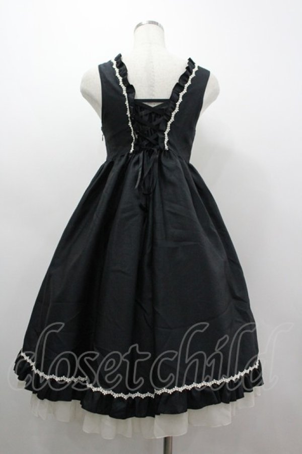 画像2: ALICE and the PIRATES / ドロシーさんのベビードールジャンパースカート  黒 I-26-03-05-108-PA-OP-SA-ZI (2)