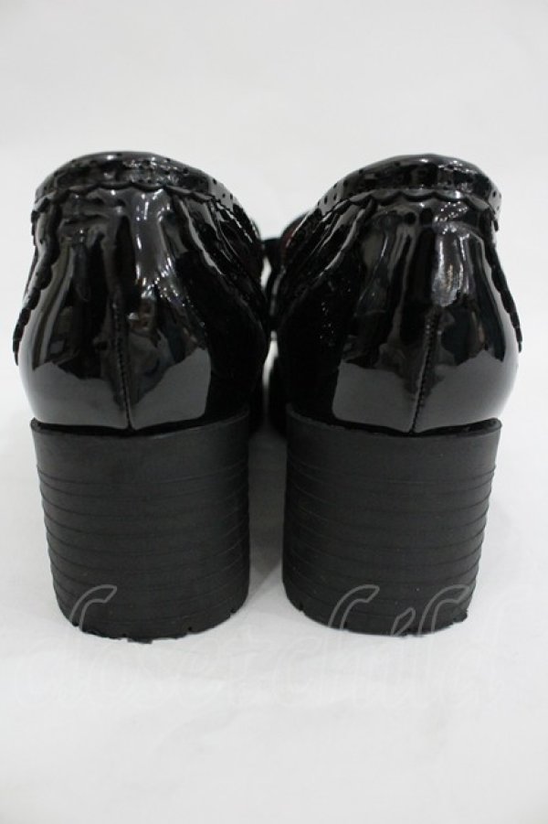 画像3: Amavel / ハートビジュー付きローファーパンプス  ブラック I-26-03-05-009-CA-SH-SA-ZI (3)