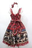 画像2: Angelic Pretty / British Bearジャンパースカートセット  赤チェック I-26-03-05-109-AP-OP-SA-ZI (2)