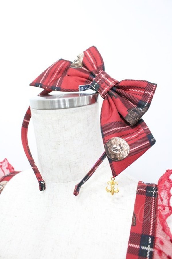 画像3: Angelic Pretty / British Bearジャンパースカートセット  赤チェック I-26-03-05-109-AP-OP-SA-ZI (3)