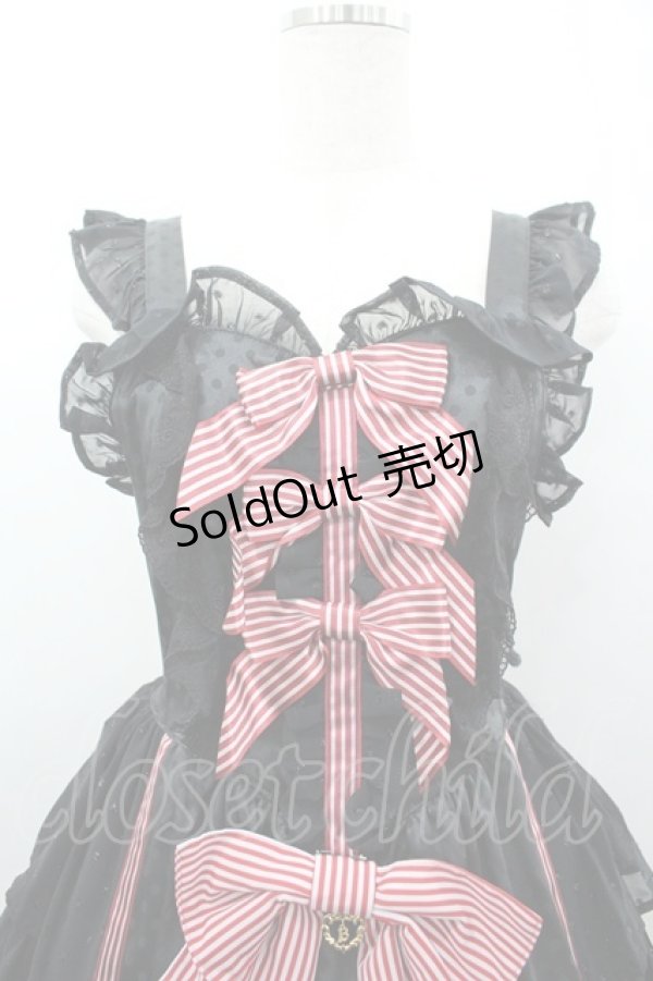 画像3: BABY,THE STARS SHINE BRIGHT / 星ネコちゃんジャンパースカート  黒Ｘ赤 I-26-03-05-111-BA-OP-SA-ZI (3)