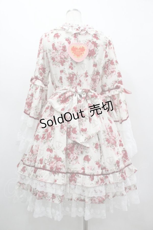 画像2: BABY,THE STARS SHINE BRIGHT / シュガーブーケ柄ロココワンピースドレス  白 I-26-03-05-112-BA-OP-SA-ZI (2)