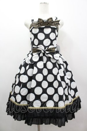 画像: BABY,THE STARS SHINE BRIGHT / Circus Girlジャンパースカート  黒Ｘ白 I-26-03-05-118-BA-OP-SA-ZI