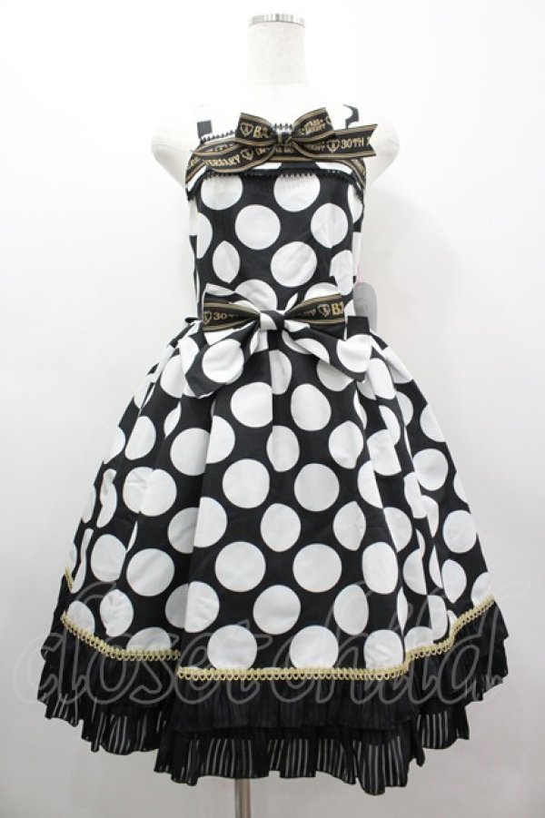 画像1: BABY,THE STARS SHINE BRIGHT / Circus Girlジャンパースカート  黒Ｘ白 I-26-03-05-118-BA-OP-SA-ZI (1)