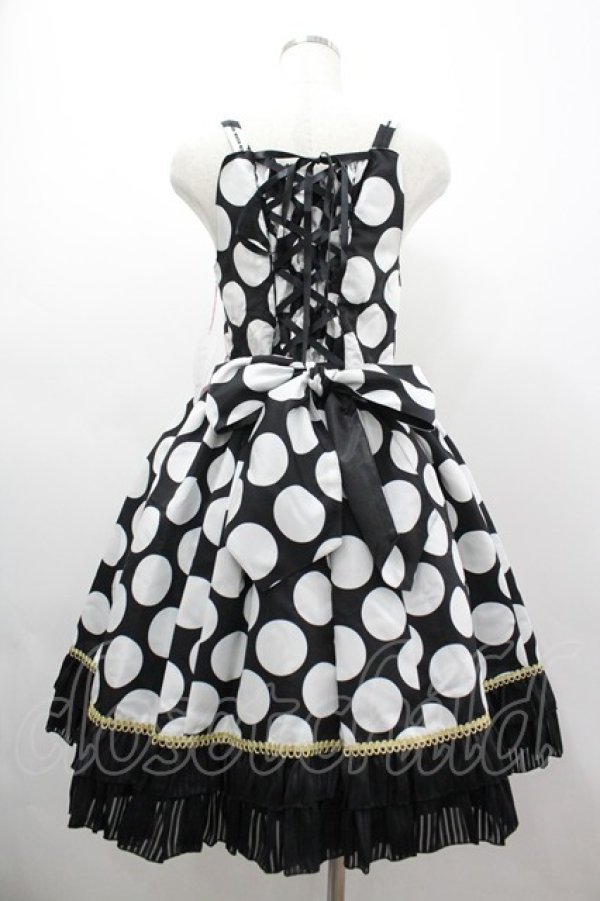 画像2: BABY,THE STARS SHINE BRIGHT / Circus Girlジャンパースカート  黒Ｘ白 I-26-03-05-118-BA-OP-SA-ZI (2)