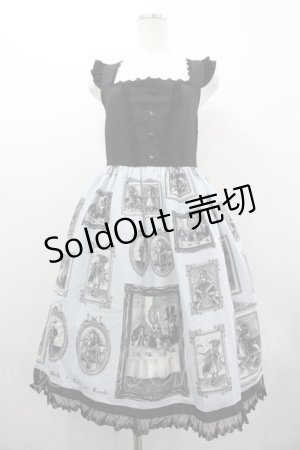 画像: Innocent World / 金子國義アリスハイウエストジャンパースカート M サックス I-26-03-05-120-IW-OP-SA-ZI