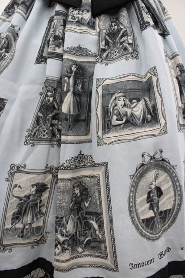 画像3: Innocent World / 金子國義アリスハイウエストジャンパースカート M サックス I-26-03-05-120-IW-OP-SA-ZI (3)