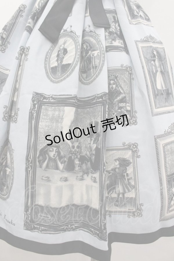 画像3: Innocent World / 金子國義アリス肩リボンジャンパースカート M サックス I-26-03-05-121-IW-SK-SA-ZI (3)