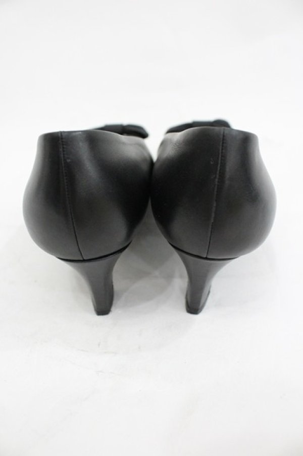 画像3: KANEKO ISAO / リボンレザーパンプス L 黒 I-26-03-05-014-EL-SH-SA-ZI (3)