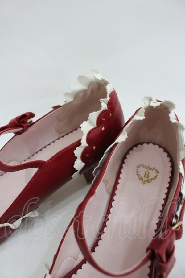 画像3: BABY,THE STARS SHINE BRIGHT / マリィ・ワンストラップシューズ LL 赤Ｘ白 I-26-03-05-002-BA-SH-SA-ZI (3)