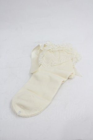 画像: BABY,THE STARS SHINE BRIGHT / チュールレースクルー丈ソックス  生成り I-26-03-05-025-BA-ZA-SA-ZI