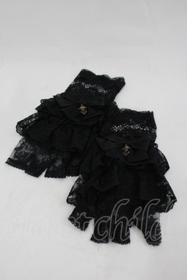 画像1: Kurumi Collaboration / CLK*レースグローブ  黒 I-26-03-05-029-GO-ZA-SA-ZI (1)