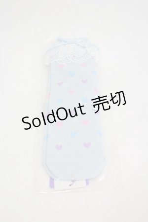 画像: Angelic Pretty / Candy Petit Heartクルー丈ソックス  サックスＸ白 I-26-03-05-033-AP-ZA-SA-ZI