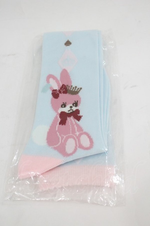 画像1: Angelic Pretty / Wonder Toyオーバーニーソックス  サックス I-26-03-05-034-AP-ZA-SA-ZI (1)