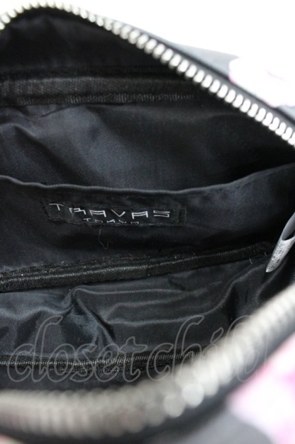 画像3: TRAVAS TOKYO / くま総柄プリントポーチ  黒 I-26-03-05-041-0-ZA-TE-ZI (3)