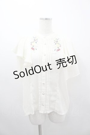 画像: axes femme / ミックスフルーツ刺繍ブラウス  アイボリー I-26-03-06-001-AX-BL-SA-ZI