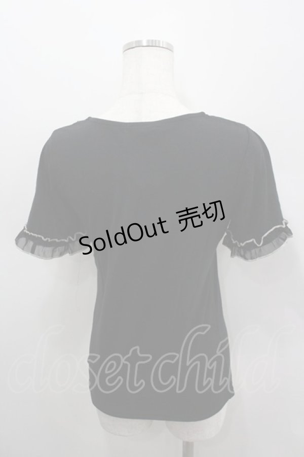 画像3: axes femme / bigリボンプルオーバー  黒Ｘアイボリー I-26-03-06-037-AX-TO-SA-ZI (3)