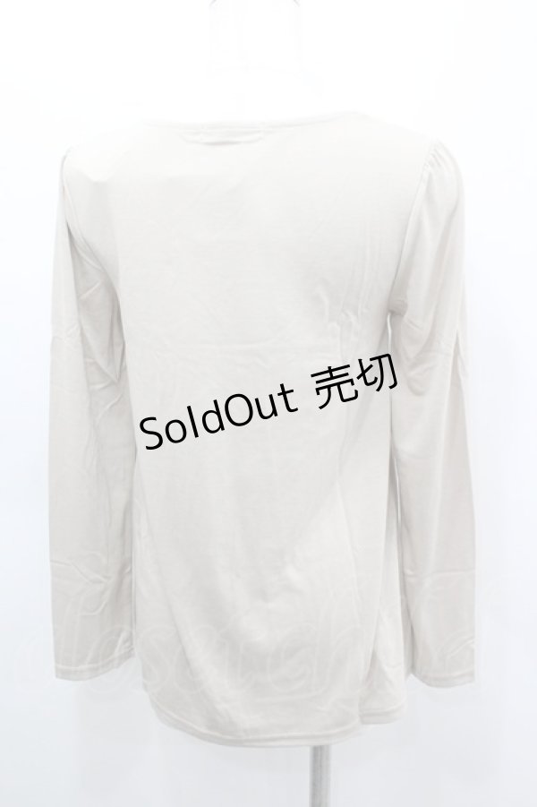 画像3: axes femme / ローズモチーフレース切り替えカットソー M ベージュ I-26-03-06-041-AX-TO-SA-ZI (3)