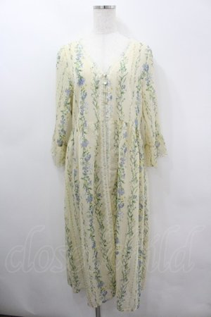 画像: axes femme / 花柄シースルーロングカーディガン  アイボリー I-26-03-06-043-AX-TO-SA-ZI