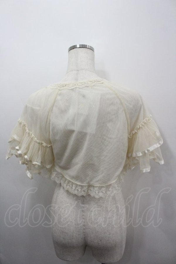 画像3: axes femme / チュールパーティーカーデ  生成り I-26-03-06-044-AX-TO-SA-ZI (3)