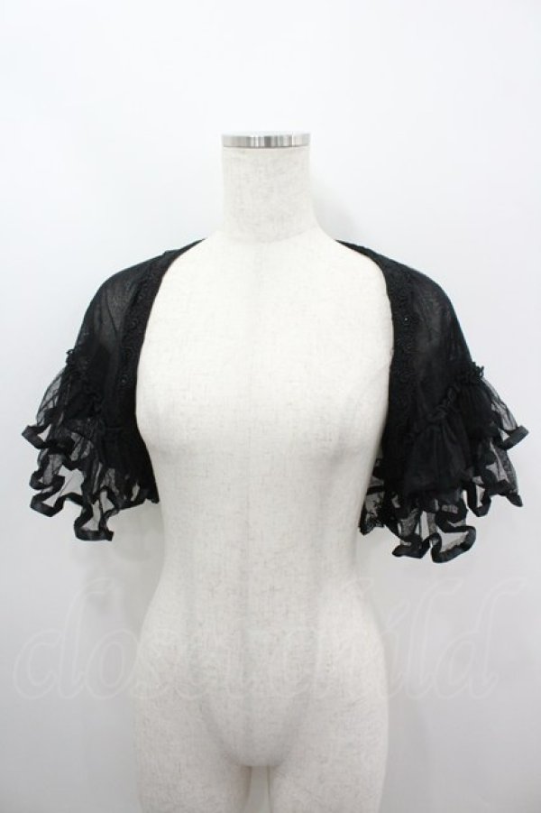 画像1: axes femme / チュールパーティーカーデ  黒 I-26-03-06-045-AX-TO-SA-ZI (1)
