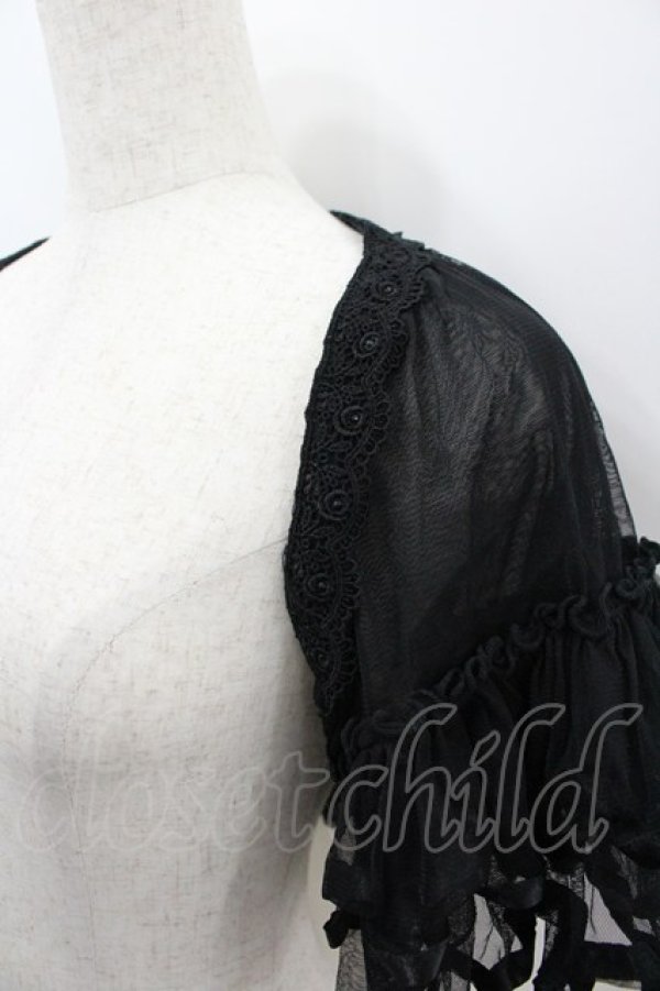 画像2: axes femme / チュールパーティーカーデ  黒 I-26-03-06-045-AX-TO-SA-ZI (2)