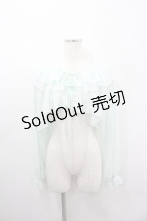 画像: axes femme POETIQUE / オフショルシフォンボレロ  ミント I-26-03-06-046-AX-TO-SA-ZI