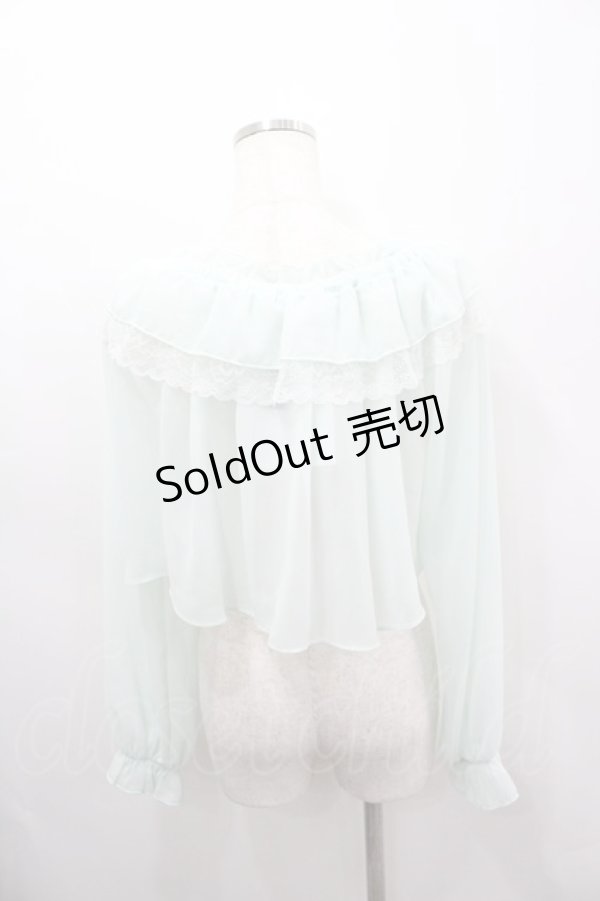 画像3: axes femme POETIQUE / オフショルシフォンボレロ  ミント I-26-03-06-046-AX-TO-SA-ZI (3)