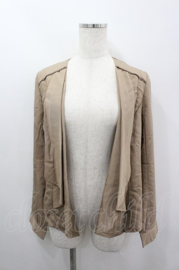 画像1: axes femme / バックリボンドレープジャケット M キャメル I-26-03-06-051-AX-JA-SA-ZI (1)