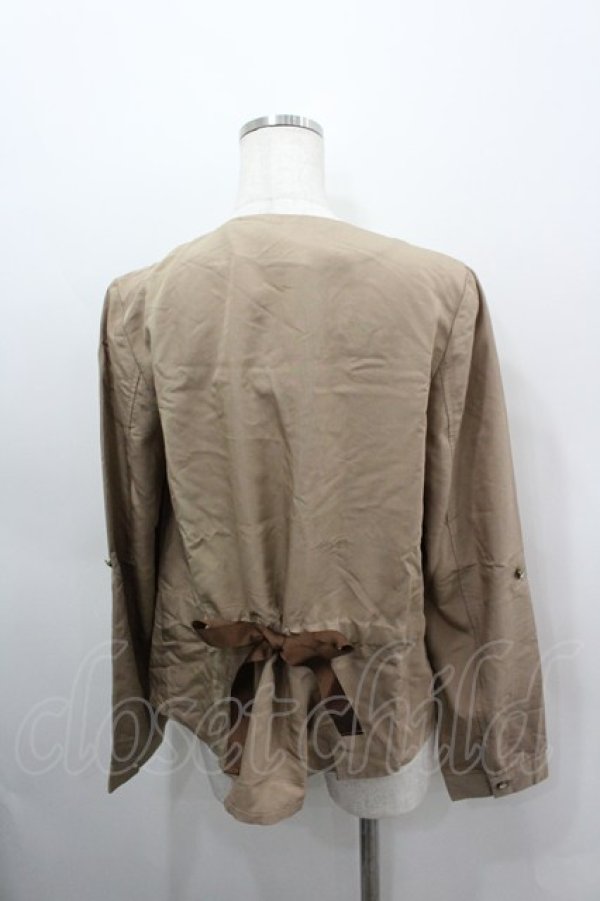 画像3: axes femme / バックリボンドレープジャケット M キャメル I-26-03-06-051-AX-JA-SA-ZI (3)