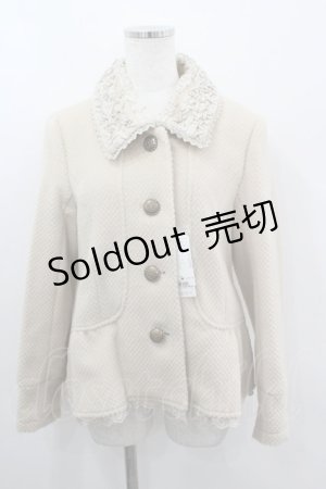 画像: axes femme / フリルカラーショートコート M ベージュ I-26-03-06-054-AX-CO-SA-ZI