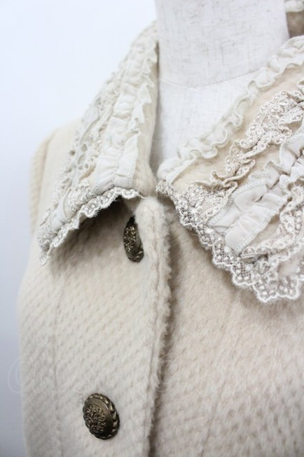 画像3: axes femme / フリルカラーショートコート M ベージュ I-26-03-06-054-AX-CO-SA-ZI (3)