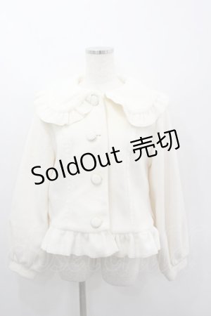 画像: axes femme kawaii / バックフリルショートコート  アイボリー I-26-03-06-057-AX-CO-SA-ZI