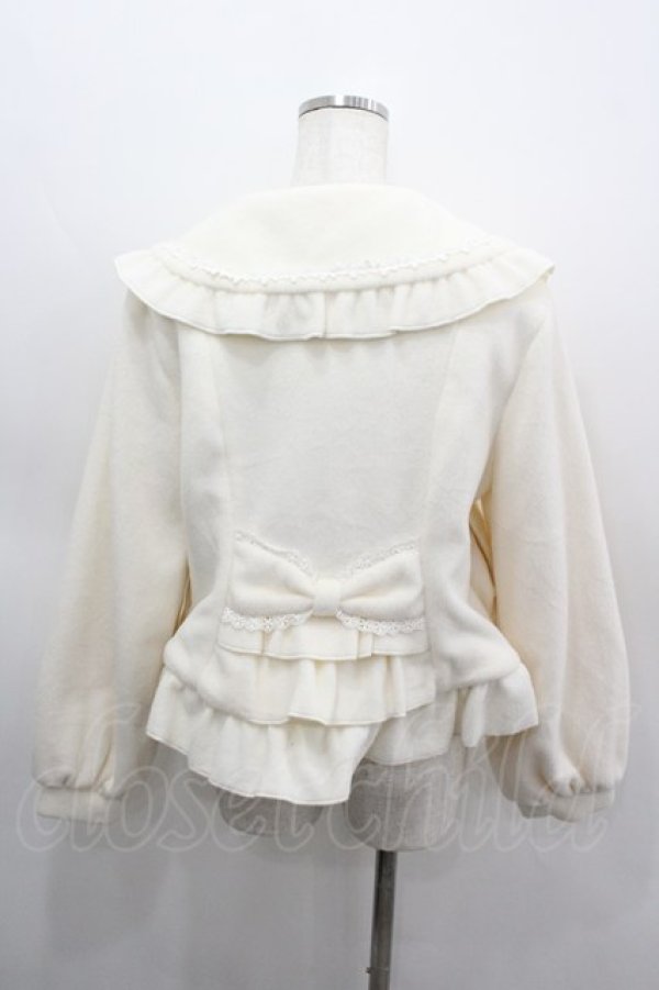 画像3: axes femme kawaii / バックフリルショートコート  アイボリー I-26-03-06-057-AX-CO-SA-ZI (3)