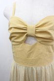 画像2: axes femme POETIQUE / リボンデザインチュールワンピース  イエロー I-26-03-06-058-AX-OP-SA-ZI (2)