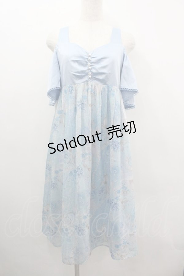 画像1: axes femme / マーメイドストーリーワンピース  サックス I-26-03-06-059-AX-OP-SA-ZI (1)