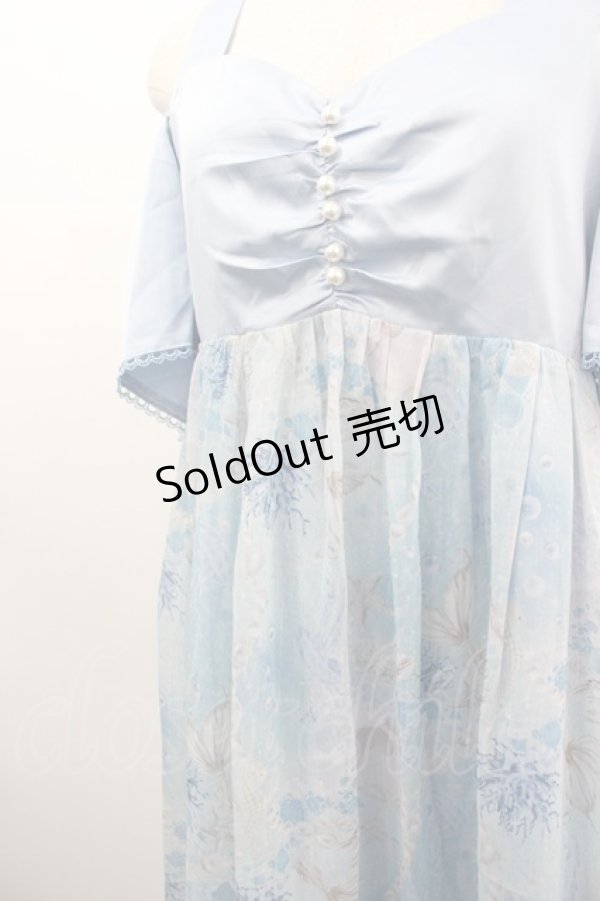 画像2: axes femme / マーメイドストーリーワンピース  サックス I-26-03-06-059-AX-OP-SA-ZI (2)