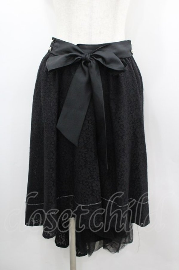画像1: axes femme / 総レースフィッシュテールスカート  黒 I-26-03-06-062-AX-SK-SA-ZI (1)