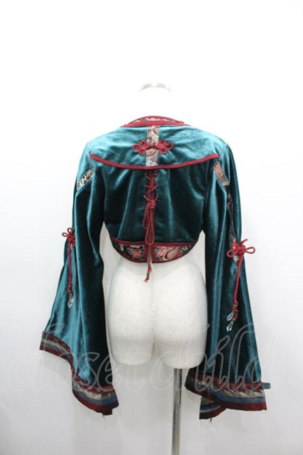 画像3: Ozz oneste / タッセルチャイナボレロ  グリーンＸボルドー I-26-03-06-066-OO-TO-SA-ZI (3)