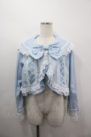 画像: Angelic Pretty / Dollyレースアップボレロ  サックスＸ白 I-26-03-06-070-AP-JA-SA-ZI